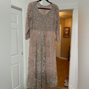 Pakistani pink colored 3 piece. Size Large